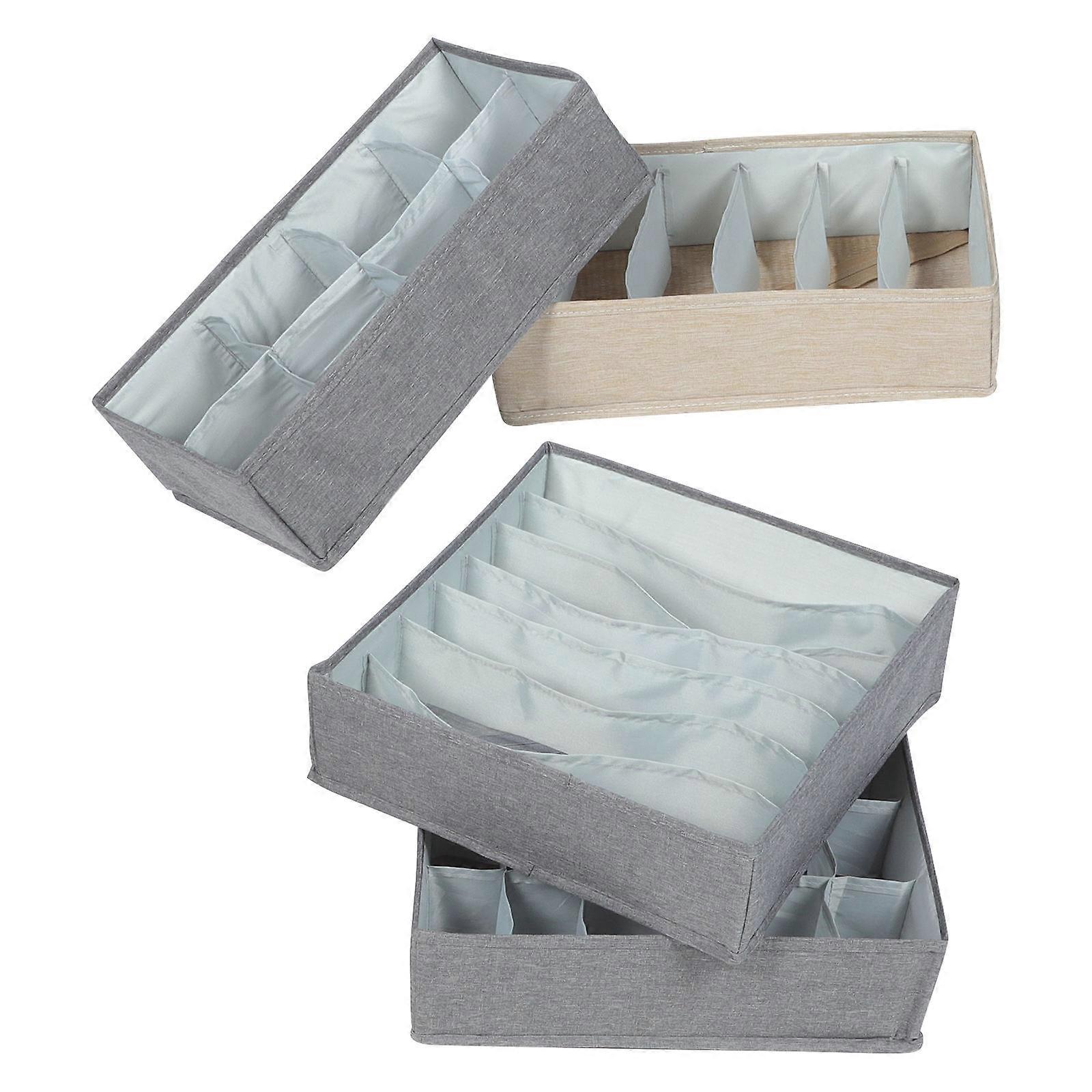 Home Underwear Box Grey for Storage 1Set Sock Organizing Case