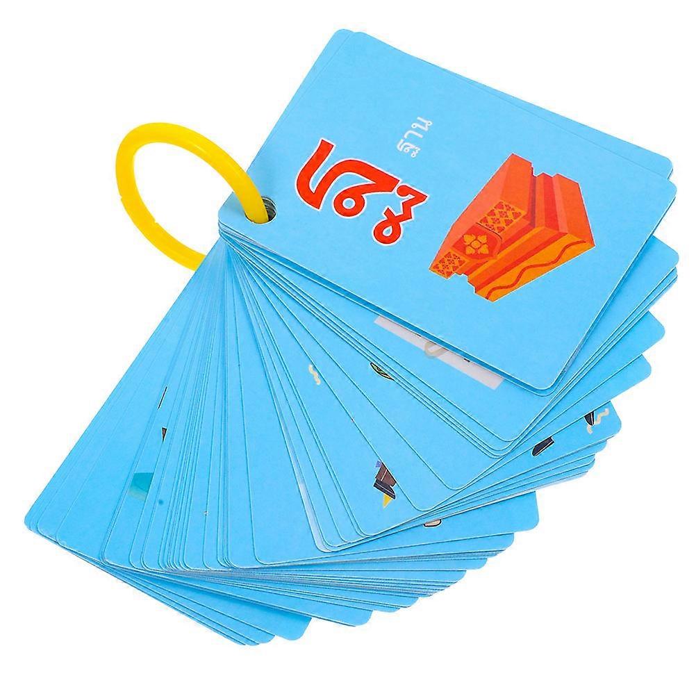 90 Pcs Thai Language Flash Cards For Toddlers Early Childhood Development Colorful Memory Training Materials