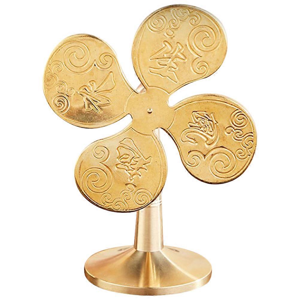 Antique Brass Windmill Statue for Indoor Decor 2Pcs Creative Ornament