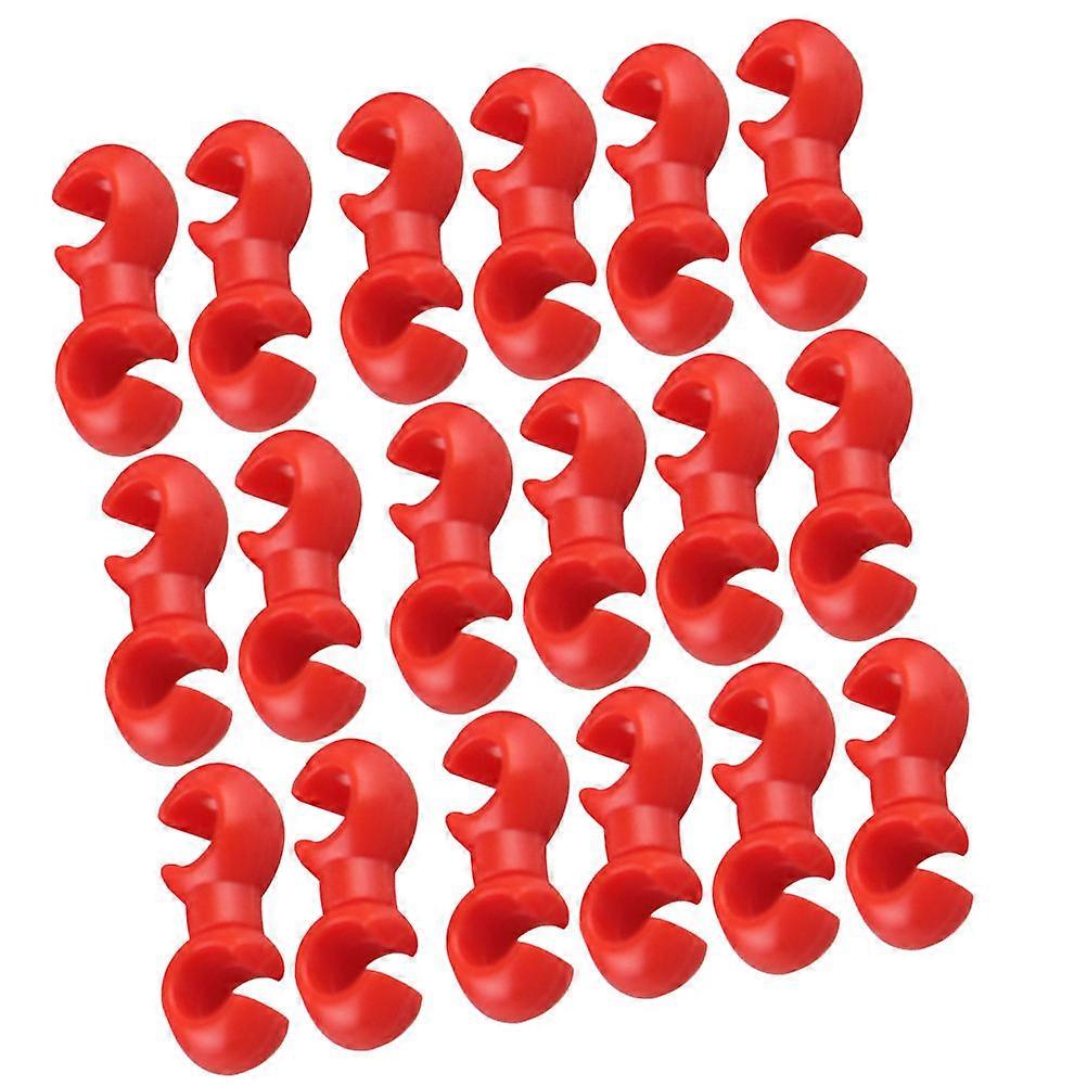 Bicycle Maintenance 20Pcs Alloy Cable Buckles Line Organization Clips Red Durable Construction