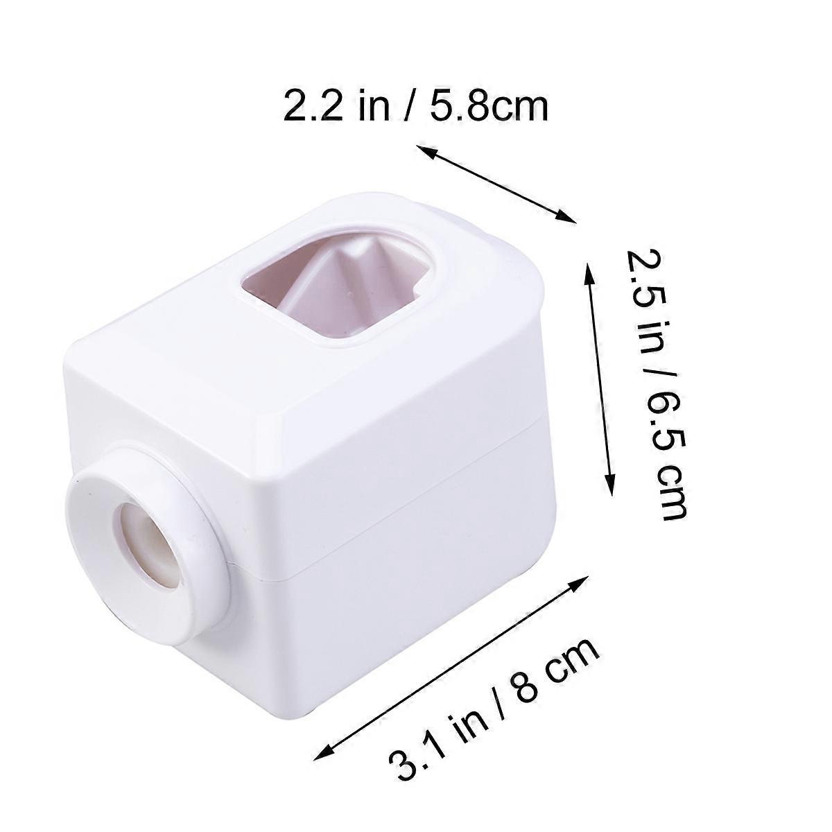 Wall Mount Toothpaste Dispenser for Automatic Control 3Pcs White