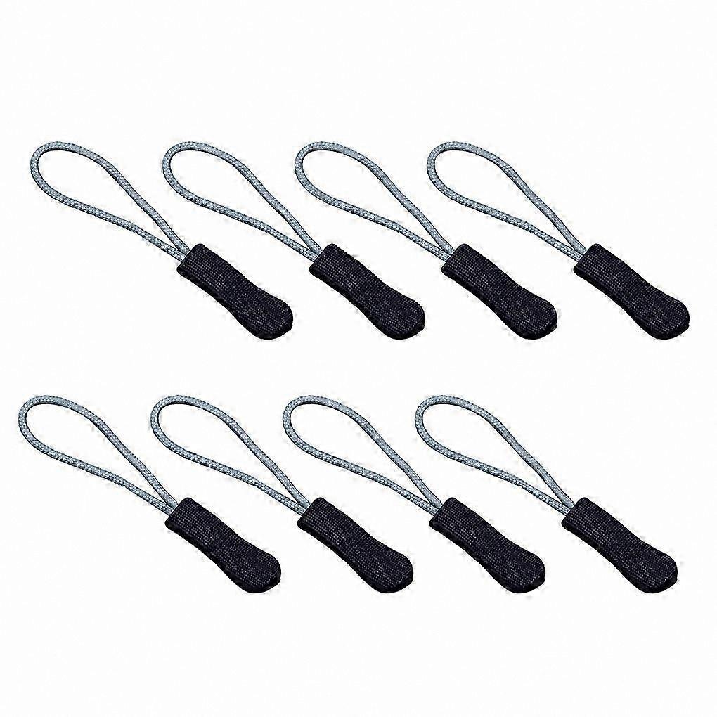 8-Pack Lightweight Zipper Pulls with Rope Tag Fixers for Bags and Suitcases Multi-Purpose Replacement Buckles