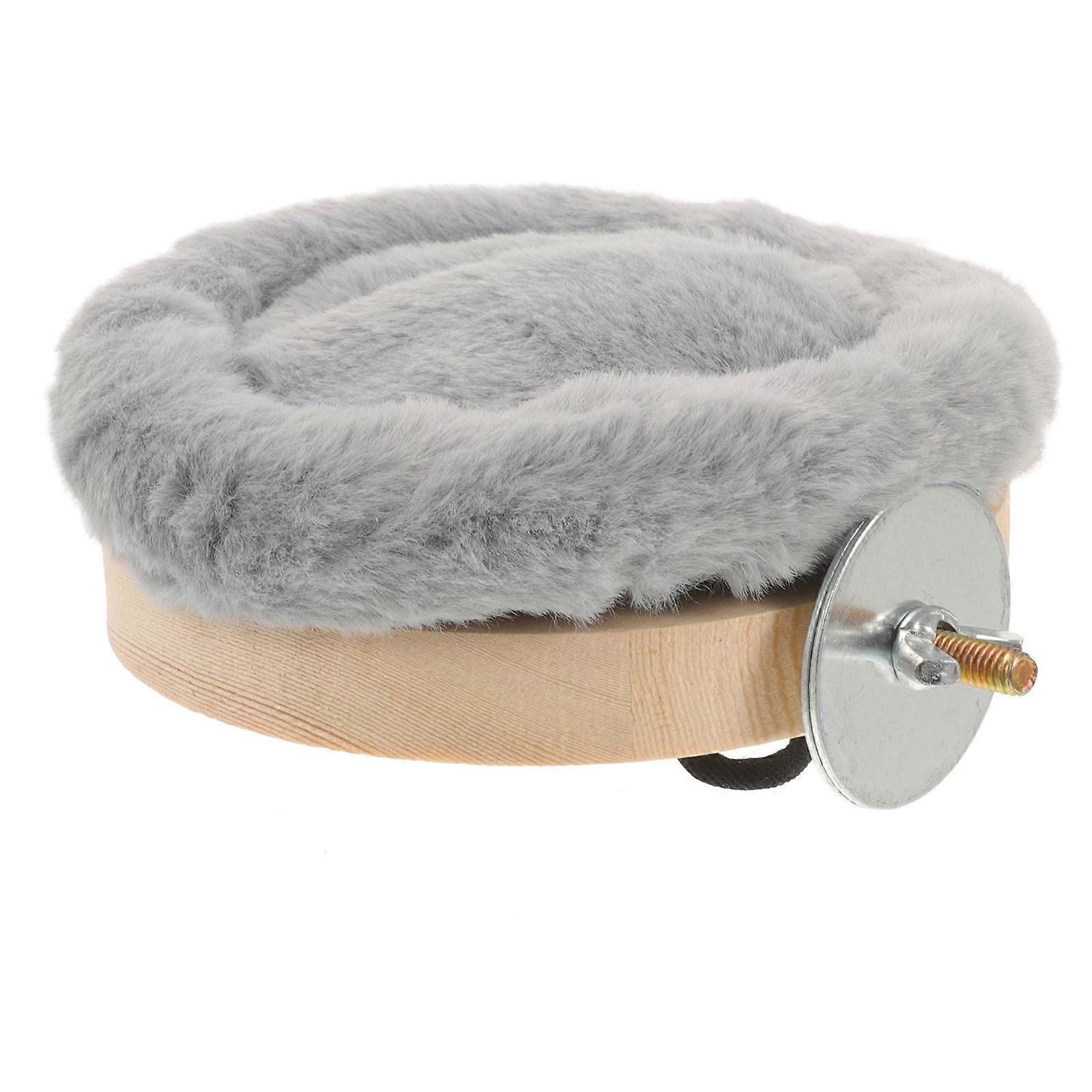 Large Bird Perch Bird Stand Perch Toy Resting Time Lint Material Foot Warmer Pad 1Set
