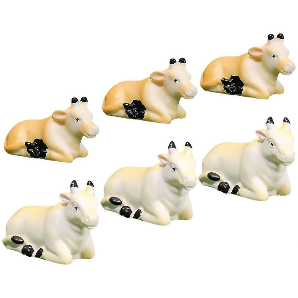 Cow Ornaments Mini Realistic Figurines for Decoration 18Pcs Bundle