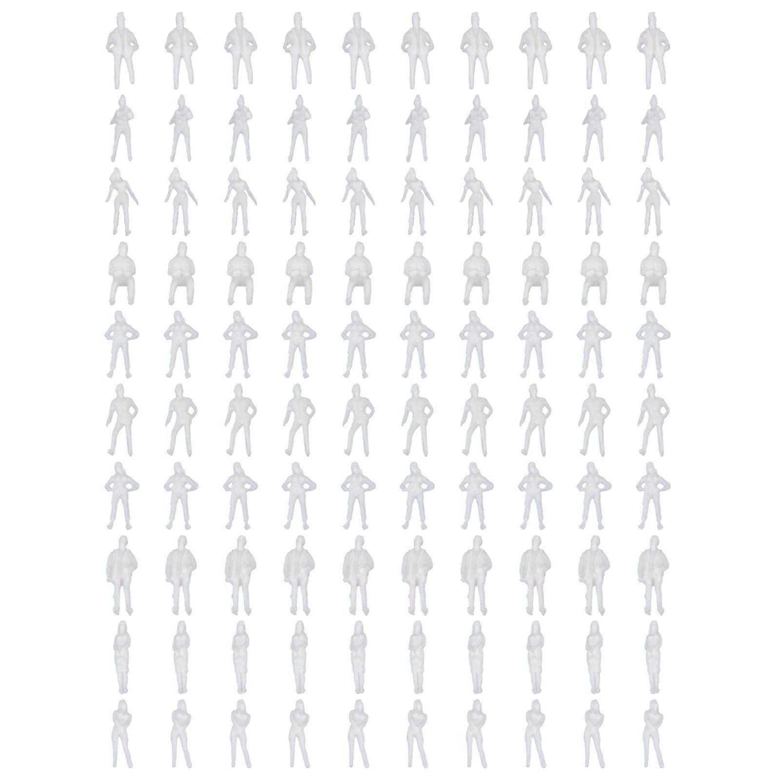 Plastic Figurine Model for Decor with 200Pcs White Mini Craftwork Ornament