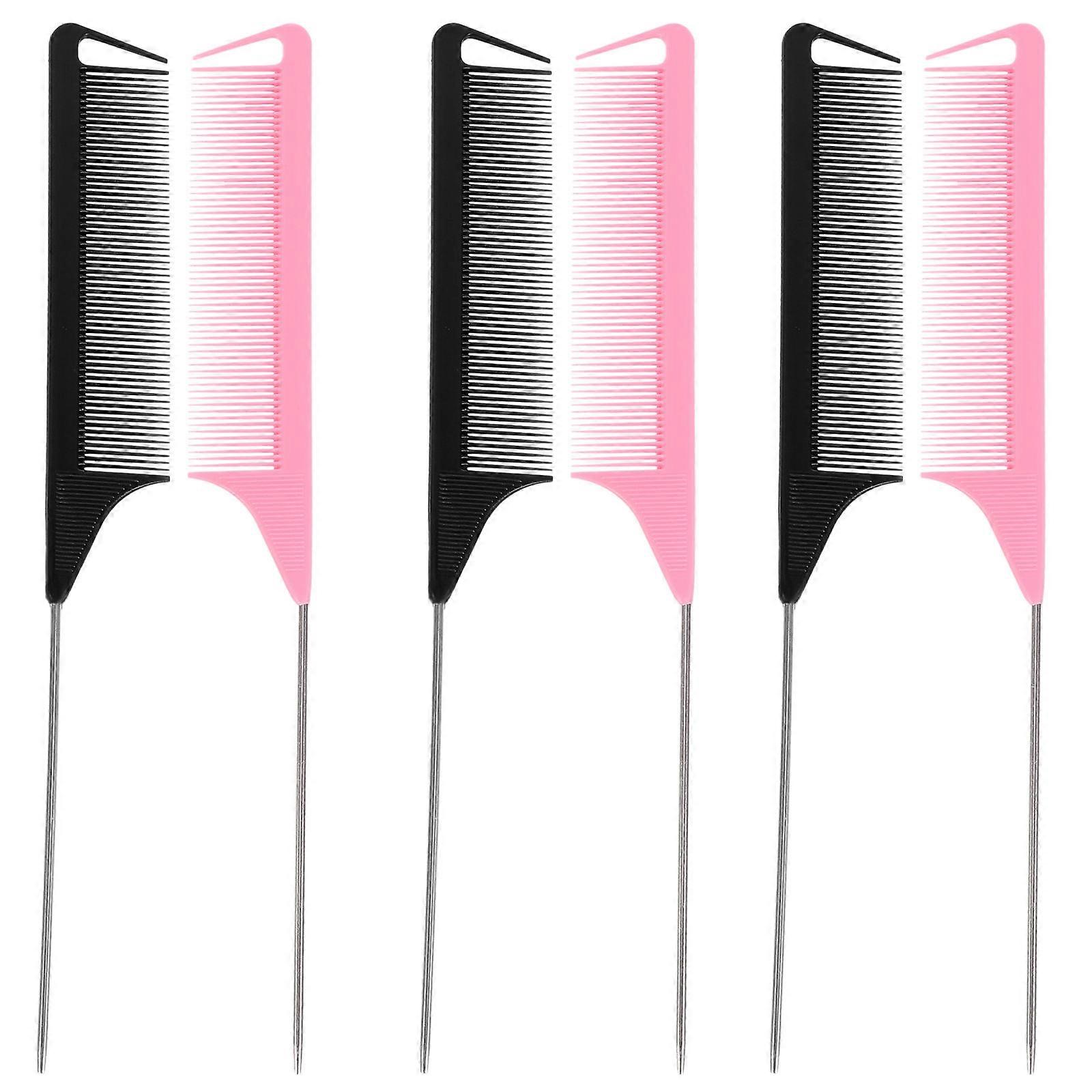 Hairdressing Pintail Comb for Combing 36Pcs Plastic Highlight Tail Comb Set