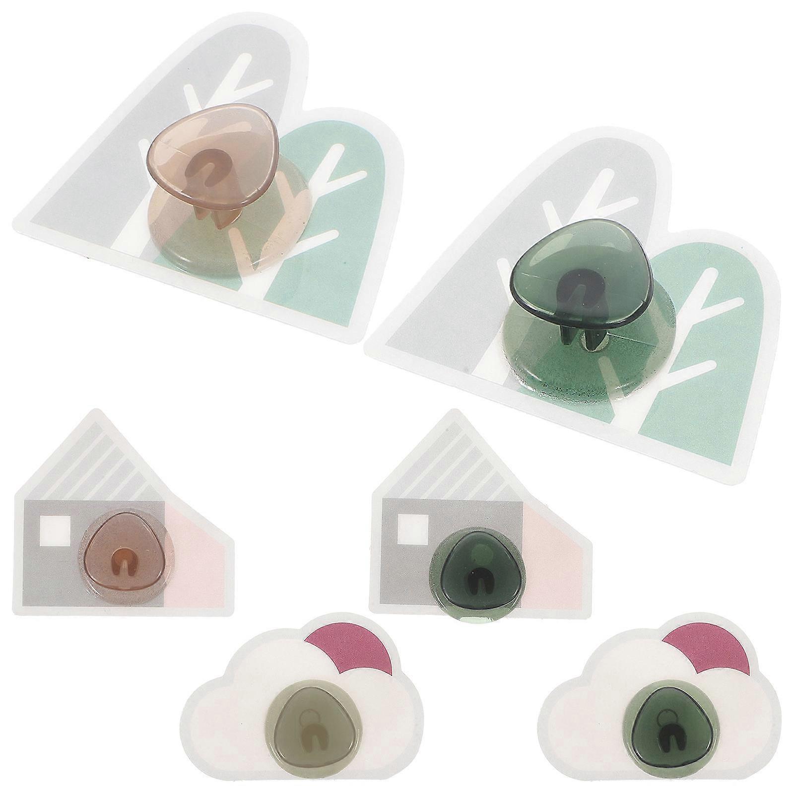 Assorted Color Wall Mounted Adhesive Hooks for Kitchen Use 18Pcs Set