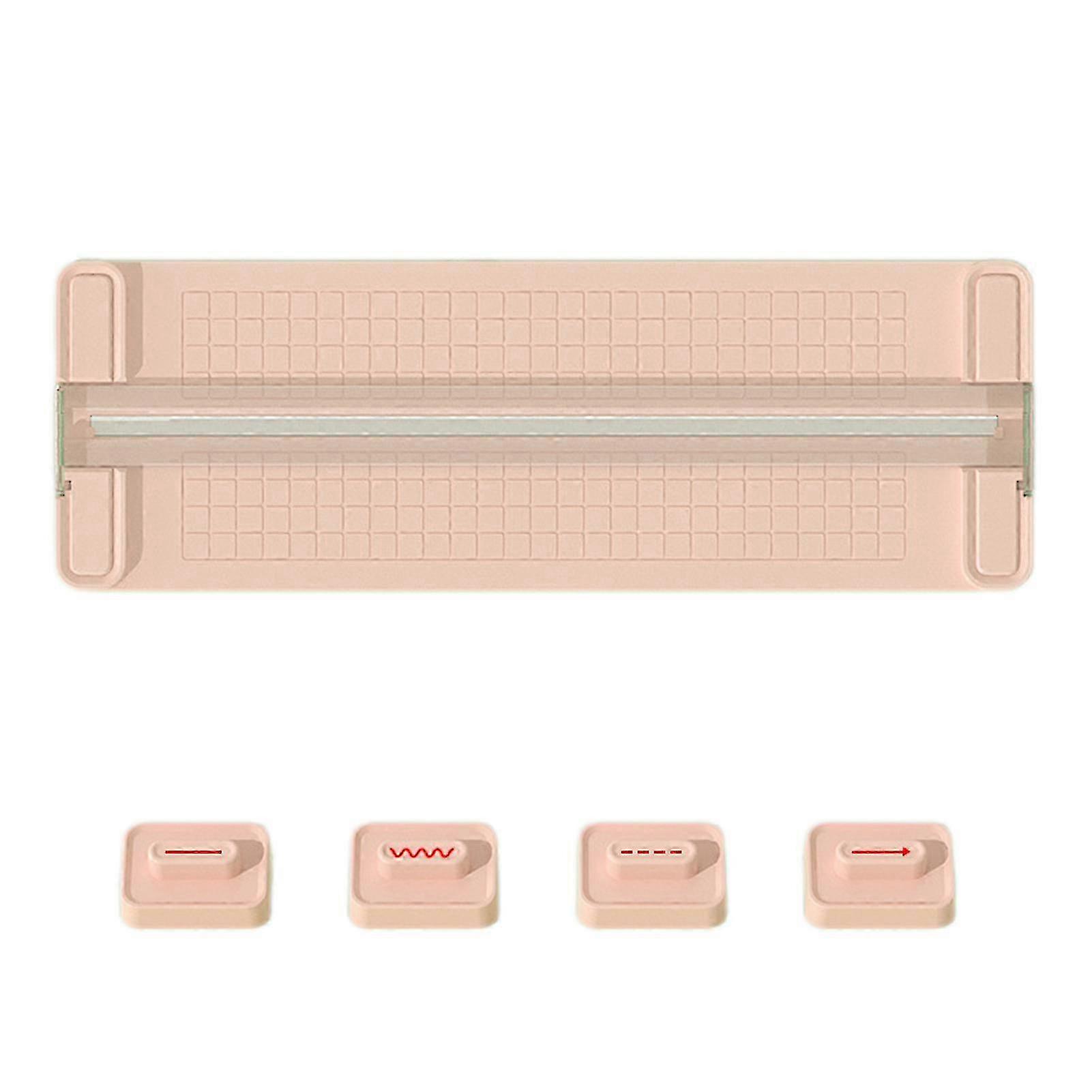 4-in-1 Paper Cutter Portable Craft Trimmer for A4, Photos, DIY Scrapbooking, Straight/Wavy/Dotted Line Cutting