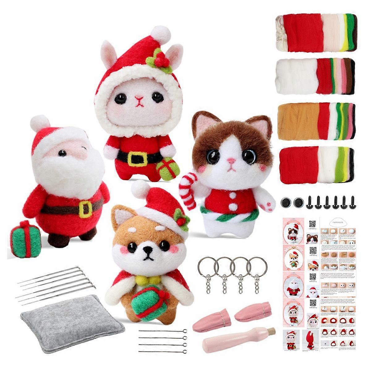 Christmas Dolls Needle Felting Kits for Beginner