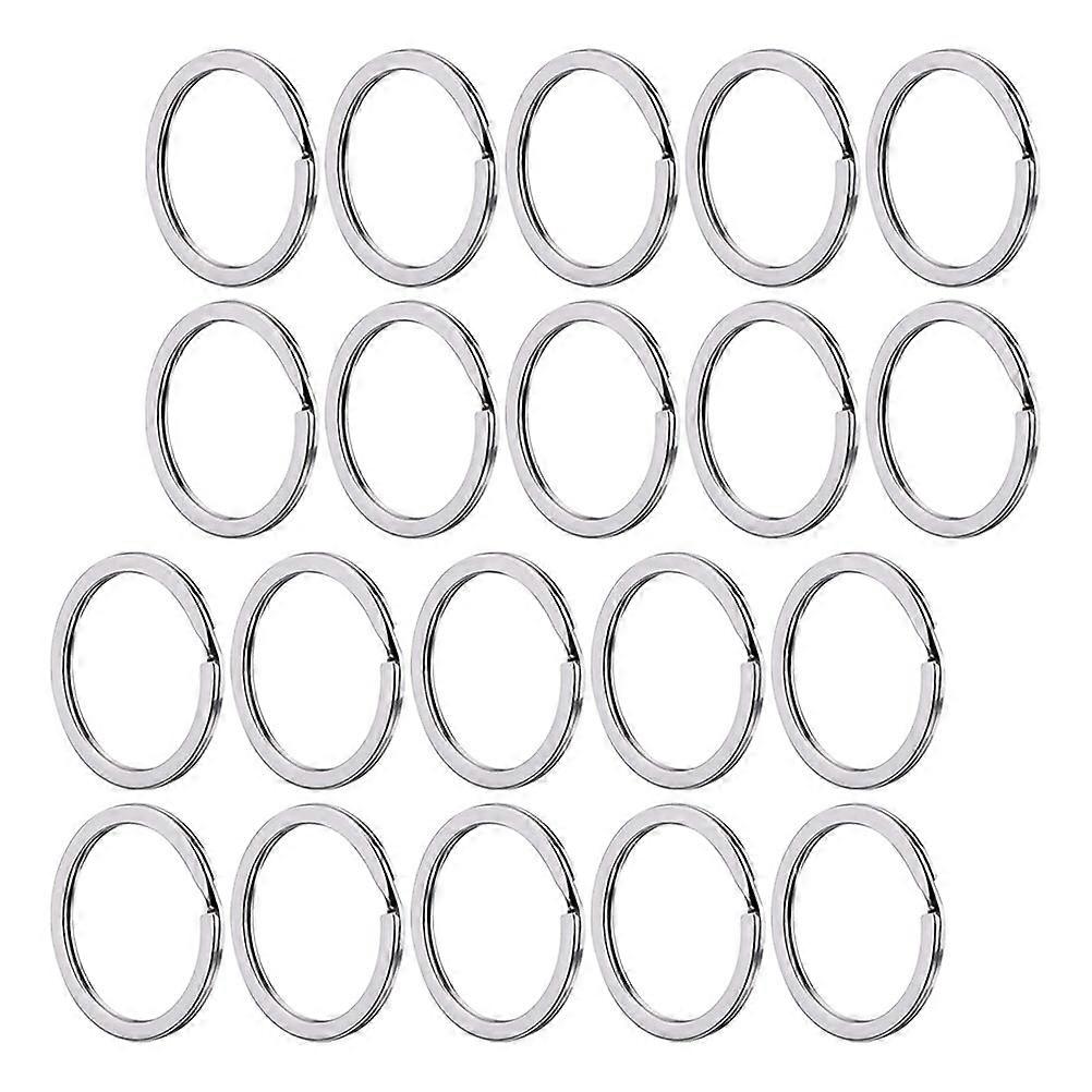 Durable Metal Key Rings for Key Chains Silver 300Pcs Flat Split Rings