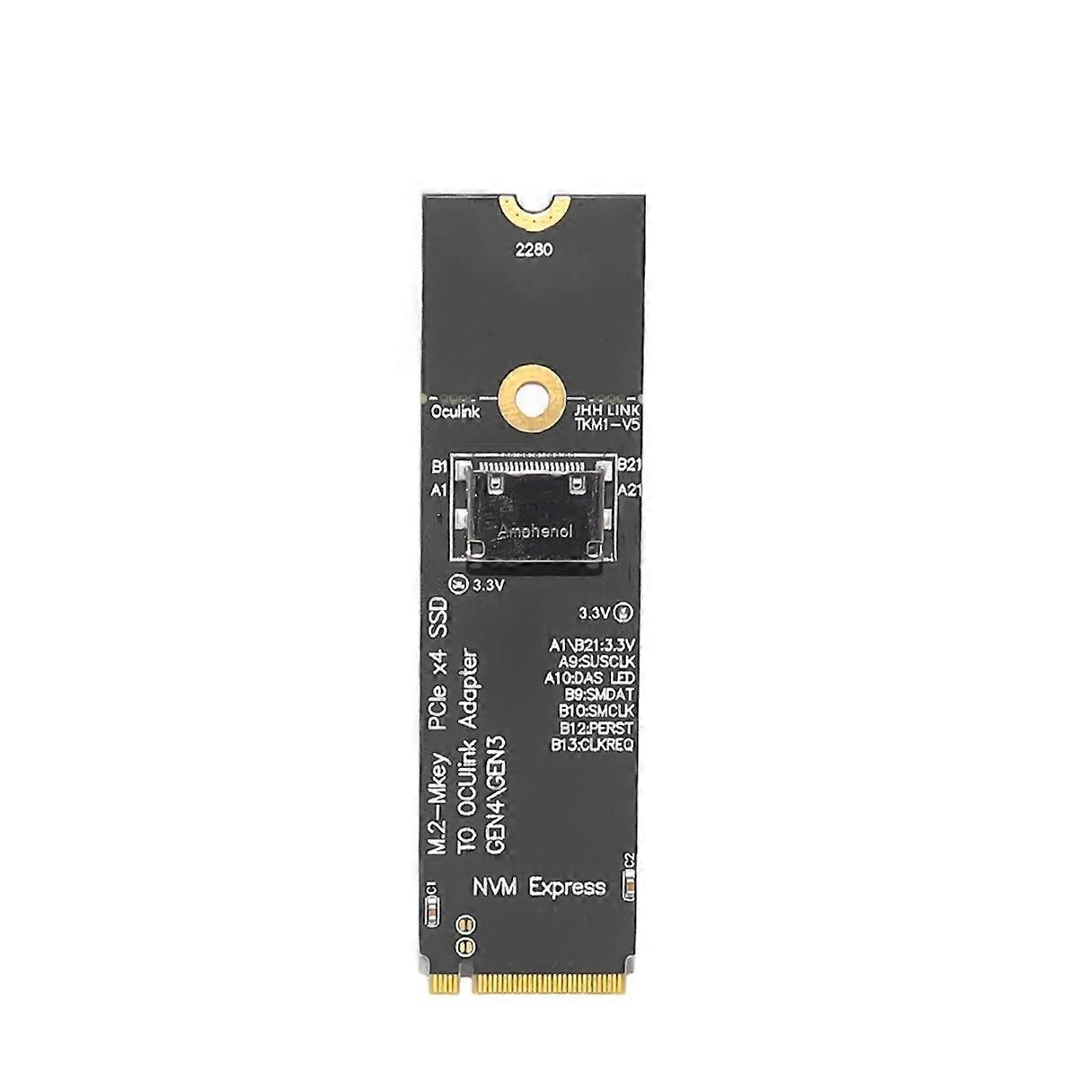 M.2-M Key PCIe X4 SSD to U.2 OCUlink SFF-8612 Adapter Card