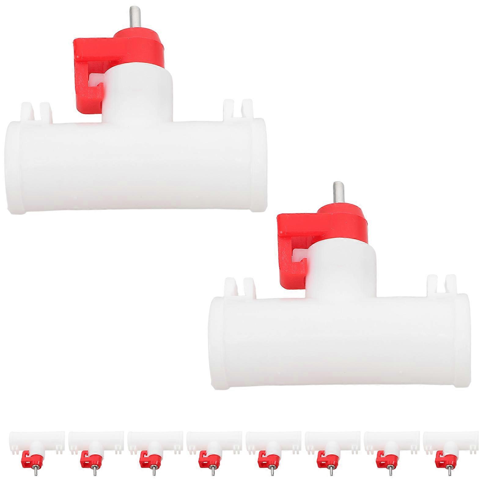 Automatic Poultry Chicken Water Feeder for Farm with Dual Head Valve 30Pcs