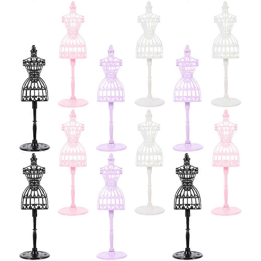 Mini Mannequin Model Stand for Display Use 48Pcs Doll Clothes Rack Set