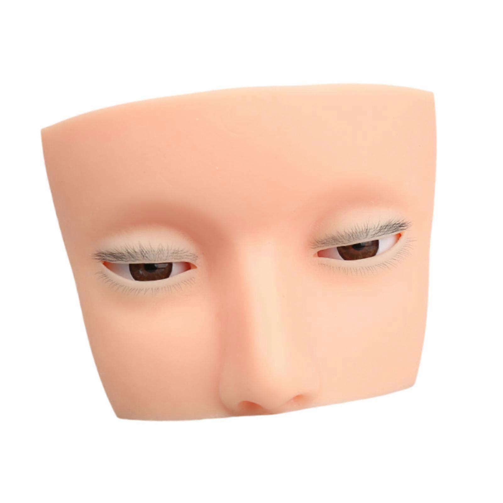 False Eyelash Mannequin Head Multiuse Make up Practice for Beginner Teaching for Curl Eyelashes