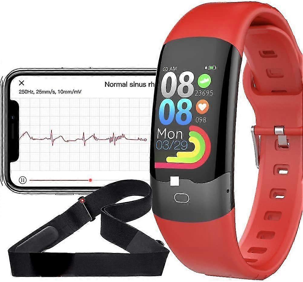 Smartwatch H02, IP67 resistente à água, Smartwatch para Android iOS - Vermelho