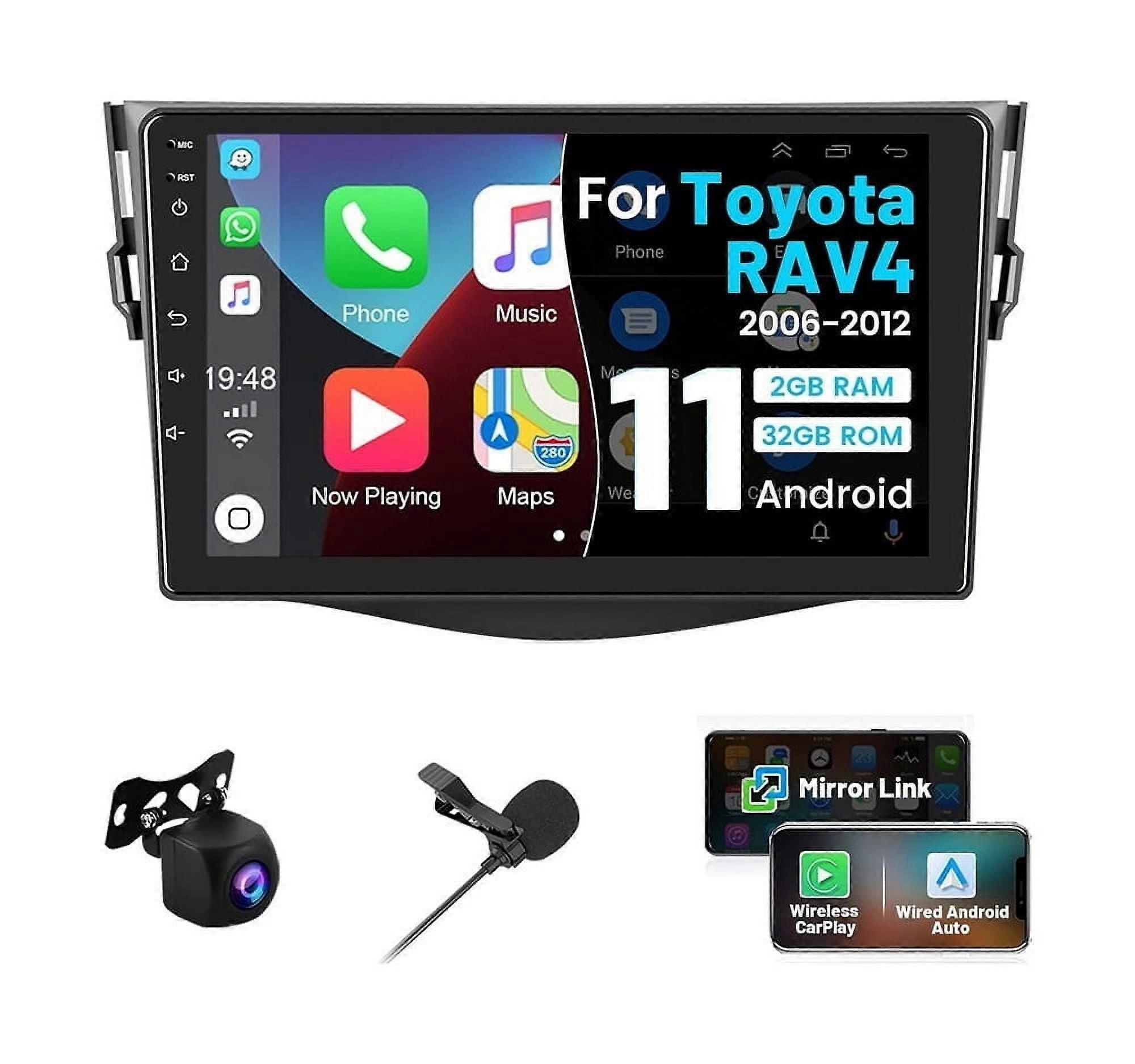 Stereo Radio for Toyota RAV4 2006-2012 Android Carplay GPS 2+32G
