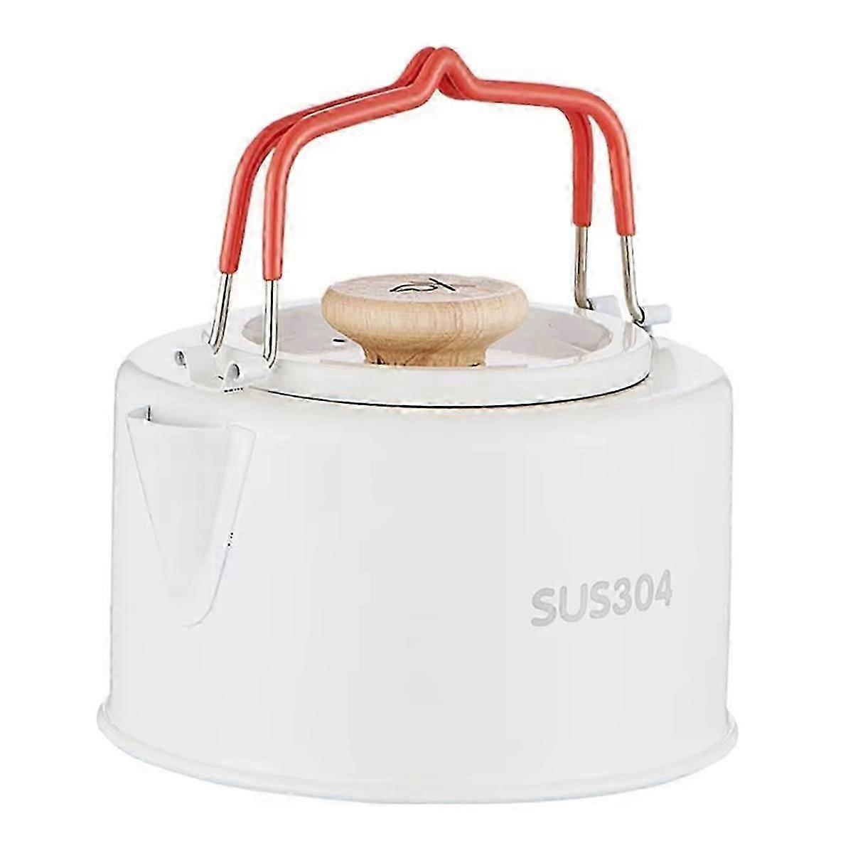 Bouilloire de camping 1100 ml - Poignée résistante à la chaleur pour thé et café