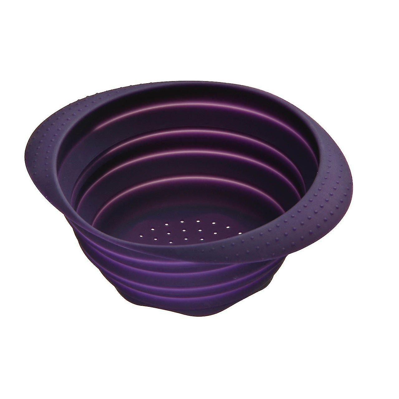 Colanders Strainers Zing Collapsible Silicone Colander Purple