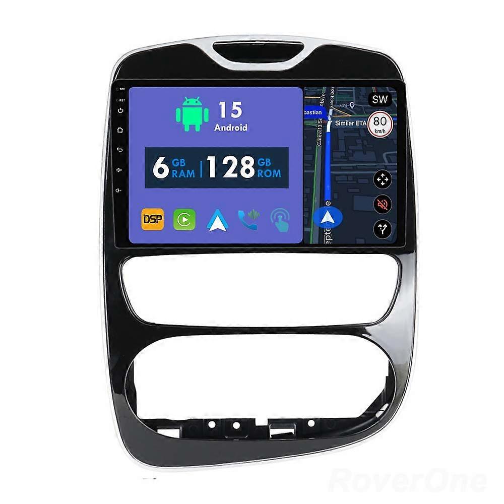 Car Radio 6G+128G CarPlay GPS Navigation Head Unit for Renault Clio 4 BH98 KH98 2012 - 2019 Android Auto Bluetooth Stereo Touch Screen
