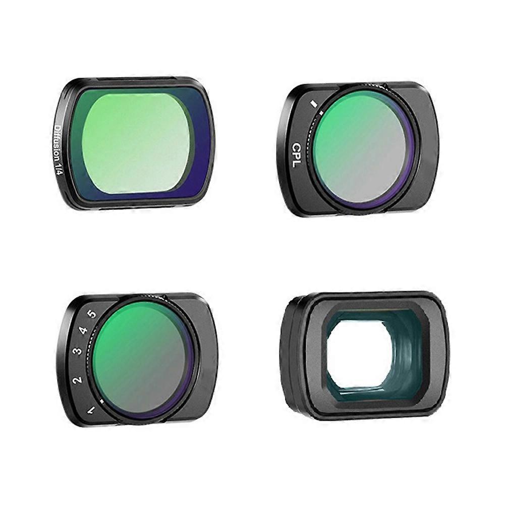 Variable Filter for DJI Osmo Pocket 3 ND2-32 Filter+CPL +1/4 Black Diffusion +0.75X Wide Angle Lens for Osmo Pocket 3