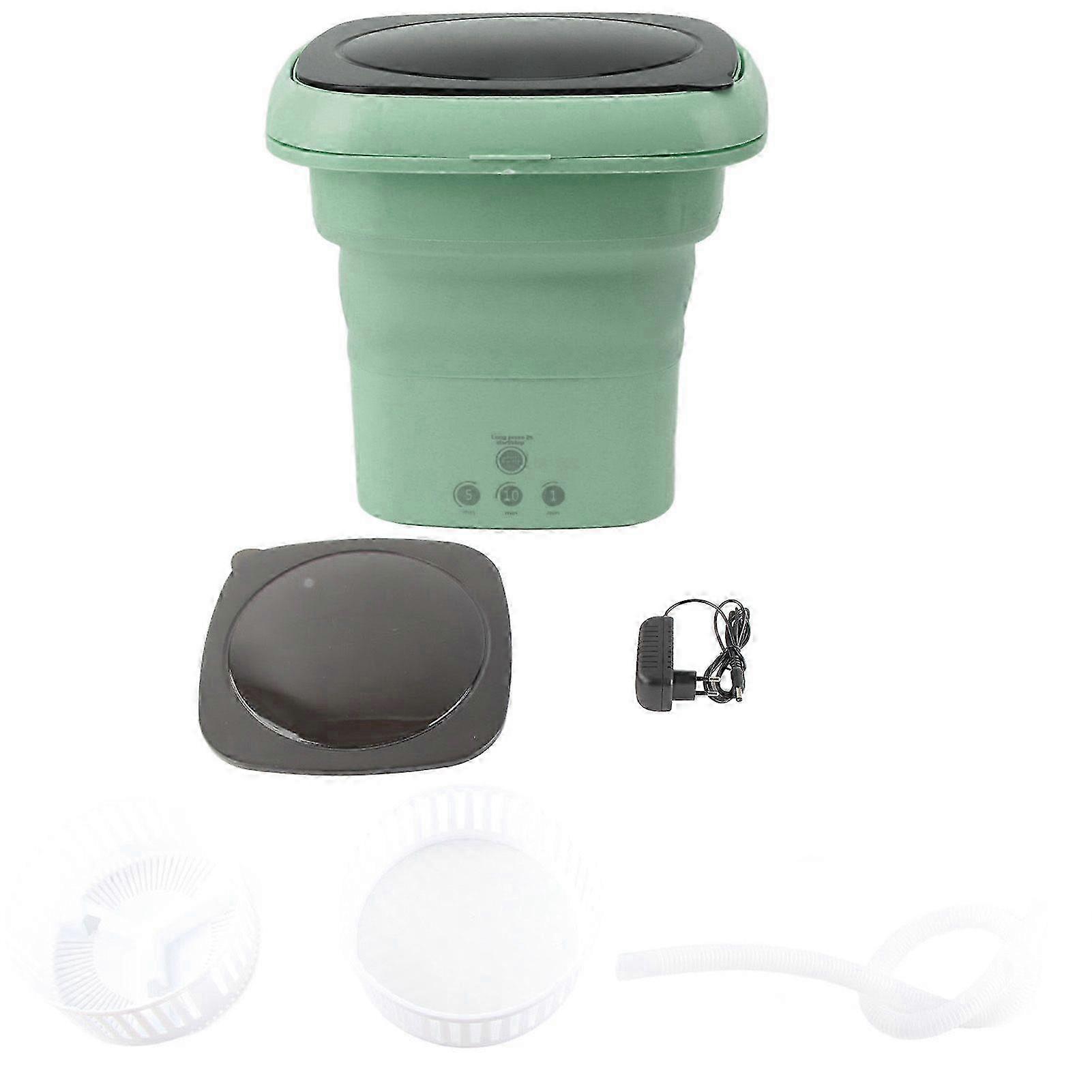 Foldable Washing Machine Mini Portable Bucket Laundry Washer with Black Lid for RV Travel Apartment