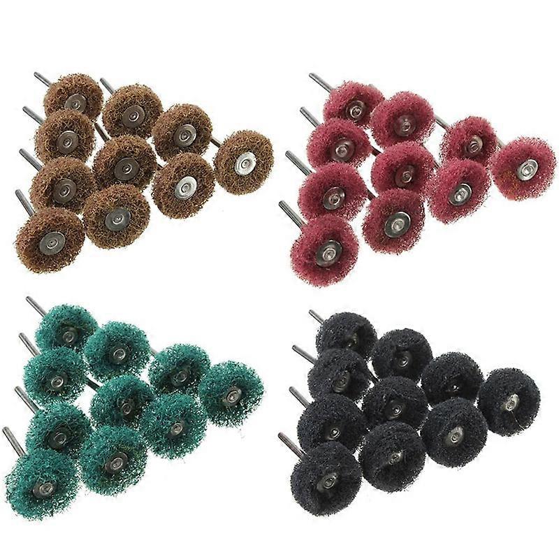 Abrasive Buffing Wheels, Buffing Polishing Wheel Set 80/150/240/300 Grit for Dremel Rotary Tool(40Pc