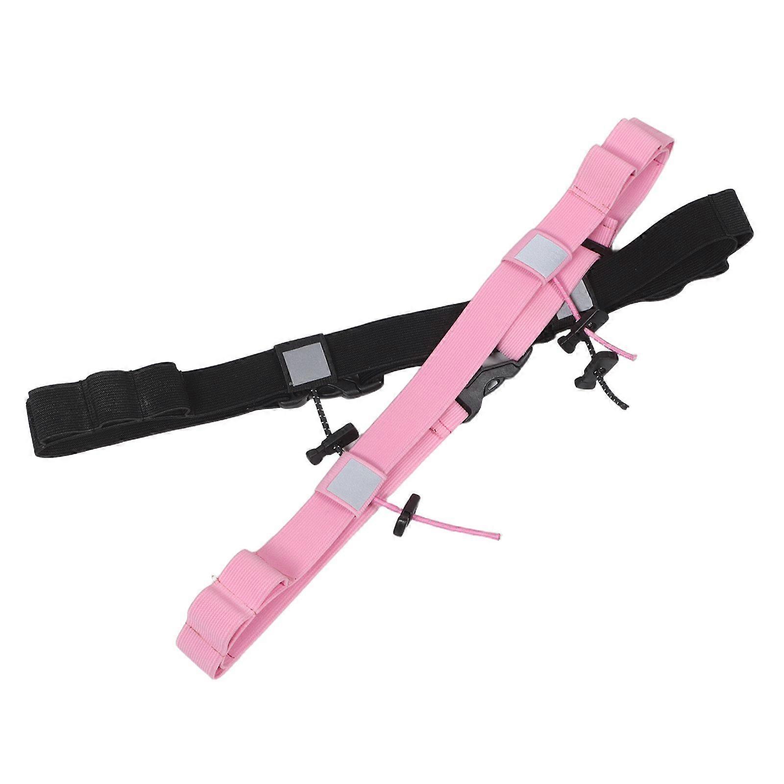 2pcs Race Belt: Running Bib Belt with 6 Loops - Adjustable Elastic Race Number Holder with Reflective for Marathon Cycling Jogging Trail Running