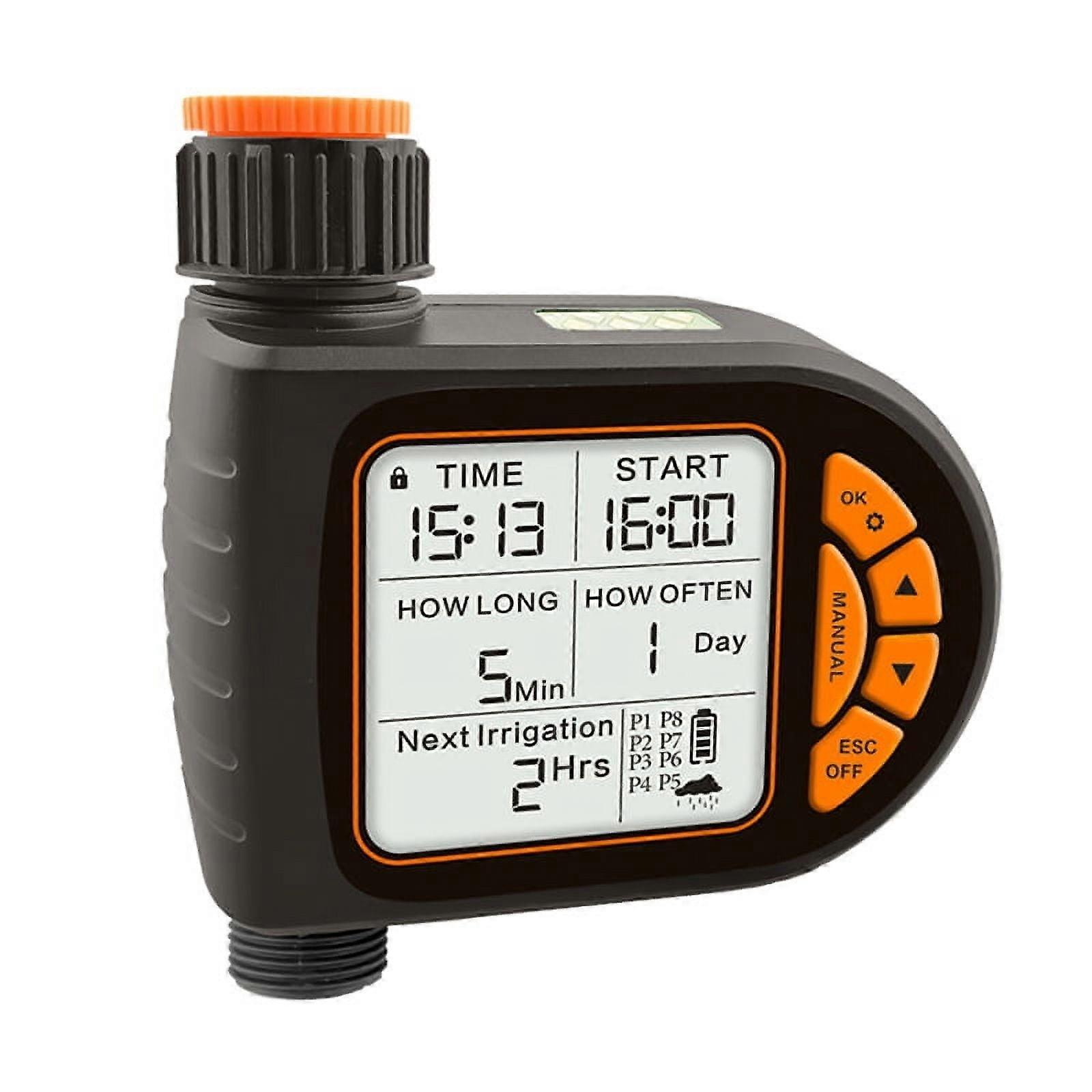 New LCD Display Water Waterproof IP65 Home Garden Irrigation Rainfall Automatic Controller System