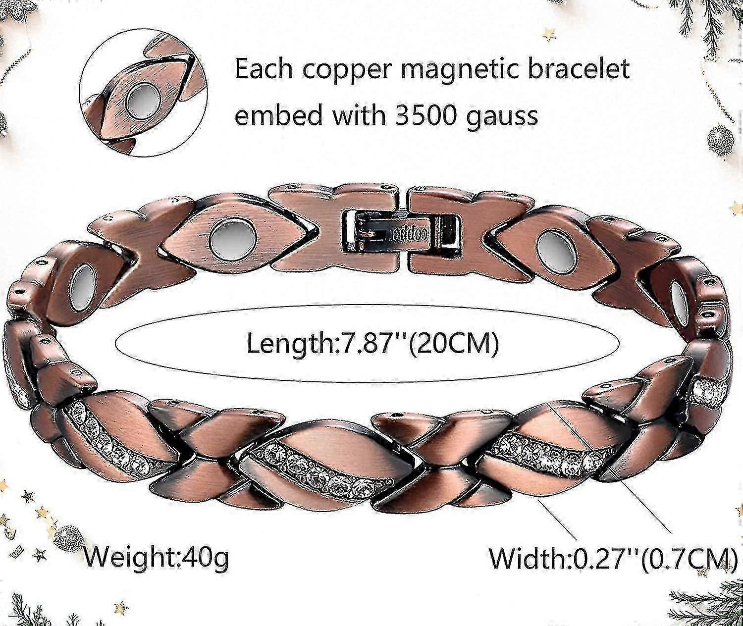 Copper Magnet Bracelet - RSI & Carpal Tunnel Pain(RSIと手根管の痛みに効果的)