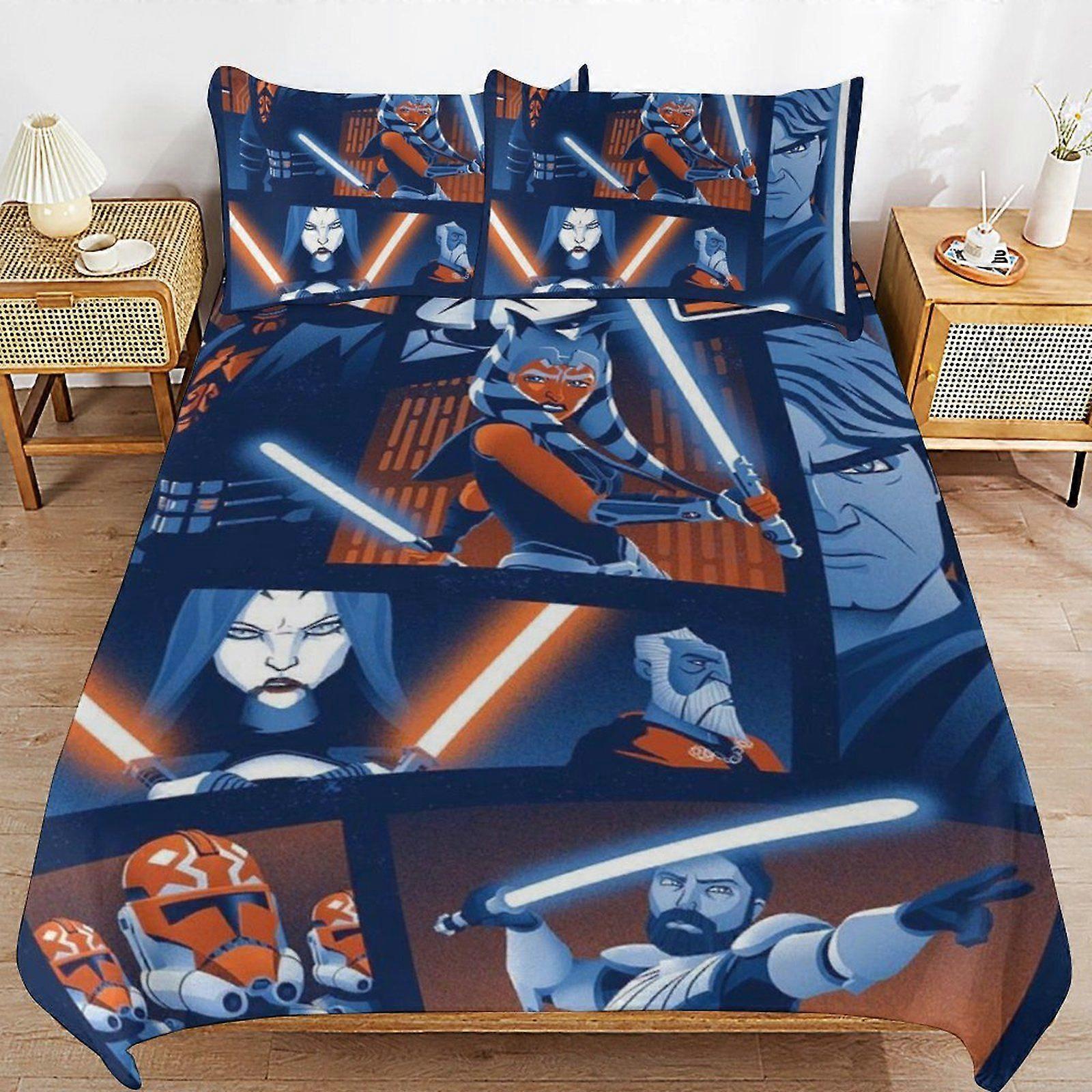 t98 Star Wars Light Feel Soft Touch Consistent Fabric Smooth Sleep Layer Duvet Cover Sets Comfort Kit u98