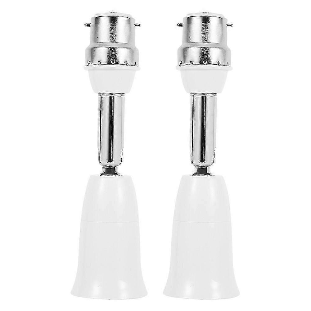2pcs Light Socket Extender B22 to E27 Light Bulb Extension Socket Vertical Horizontal Adjustable Light Socket Adapter for Home Office