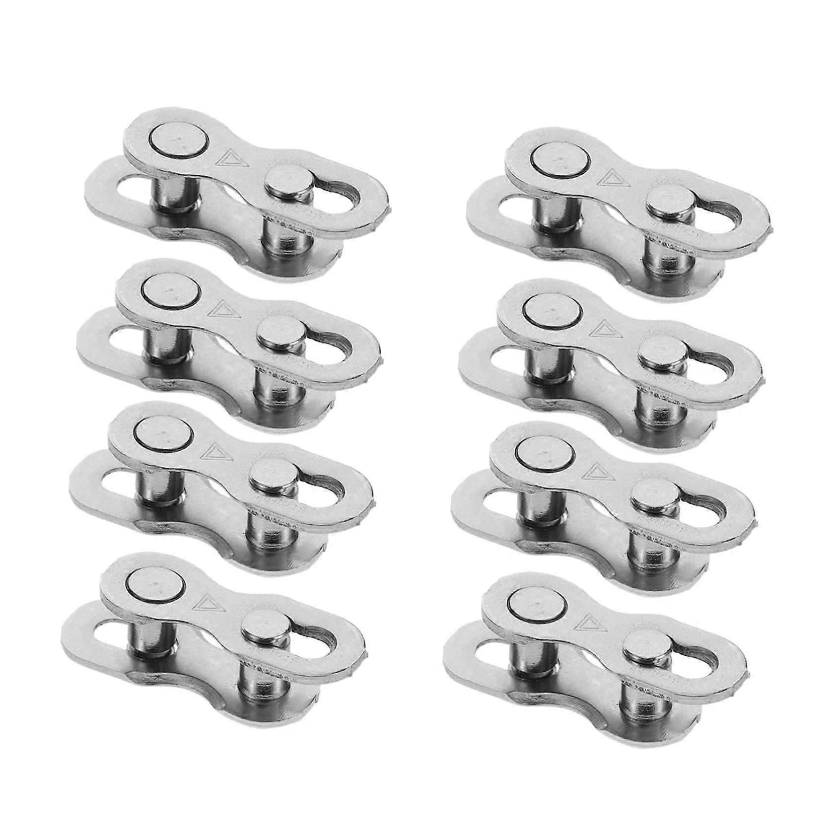Steel Chain Links Quick Release Buckle 8 Pairs For Single Speed Mountain And Road Bikes Chain Link Connector Maintenance