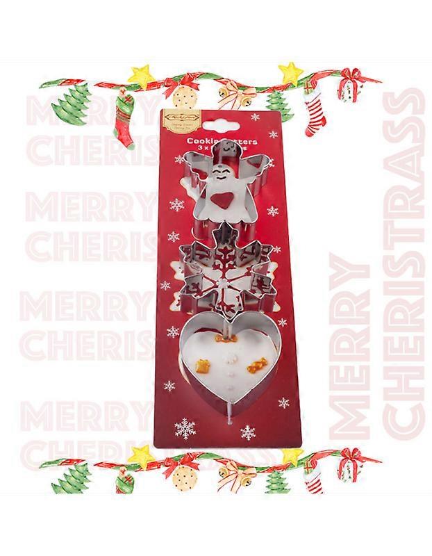 Christmas Cookie Cutter Set - Snowman & Snowflake Shapes for DIY Baking