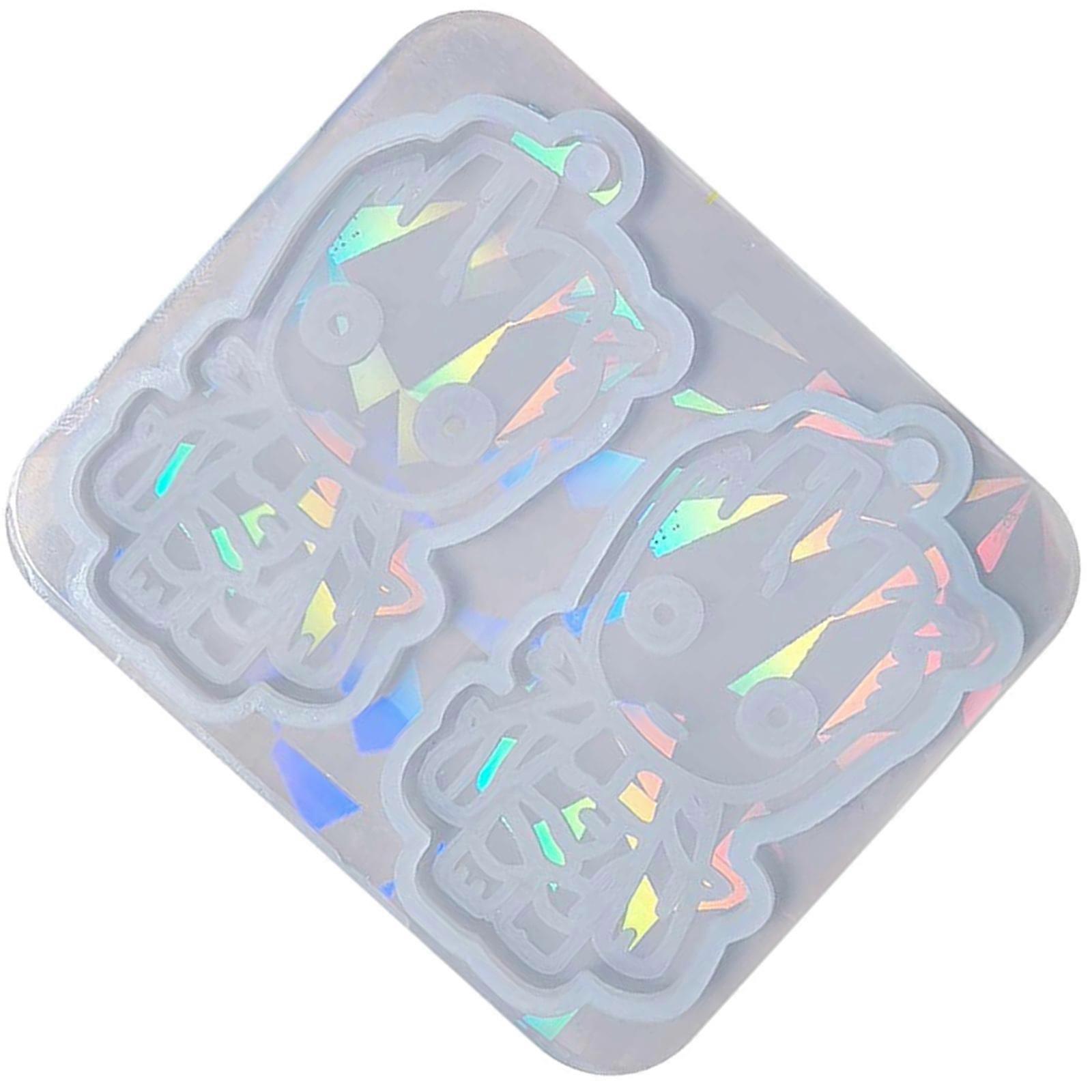 Easter Themed Silicone Mold DIY Small Tree Man Molds Versatile Pendant Keychain Casting Mould Handmade Ornament  Clear