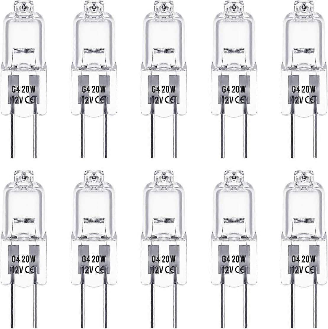 G4 Halogen Bulb 12V 20W, G4 Light Bulb, Dimmable G4 Halogen Bulb, 3000K Warm White, No Flickering, G4 Bi-pin Base Clear Capsule for Crystal Chandelier