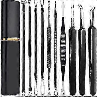 Pimple Popper Tool Kit,10 Pcs Professional Pimple Comedone Extractor Tool Acne Removal Kit