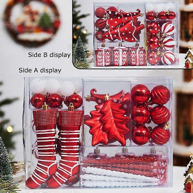 38PC Various Shapes Holiday Decor Tree Pendants For Tree Decoration Hanging Boots Classic Multiple Options Available