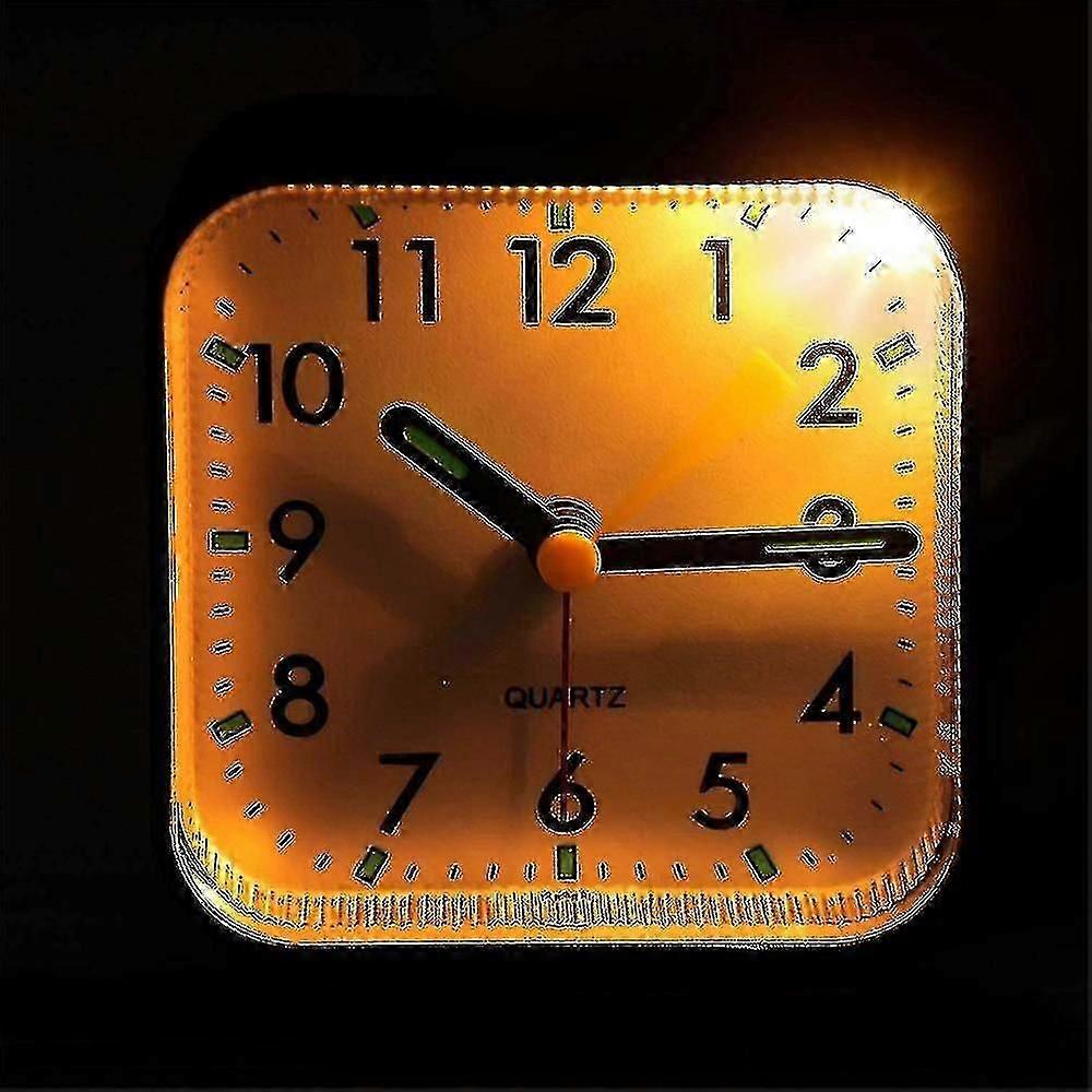 Silent Analog Alarm Clock Non Ticking, Gentle Wake, Beep Sounds