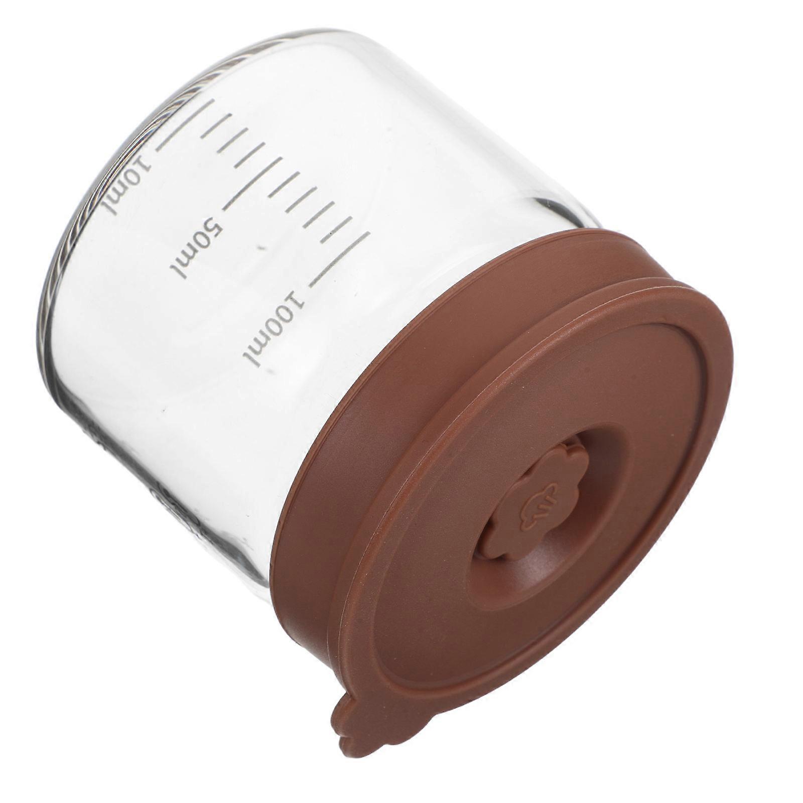 Glass Storage Jar for Storage with Silicone Seal Transparent Coffee Lid