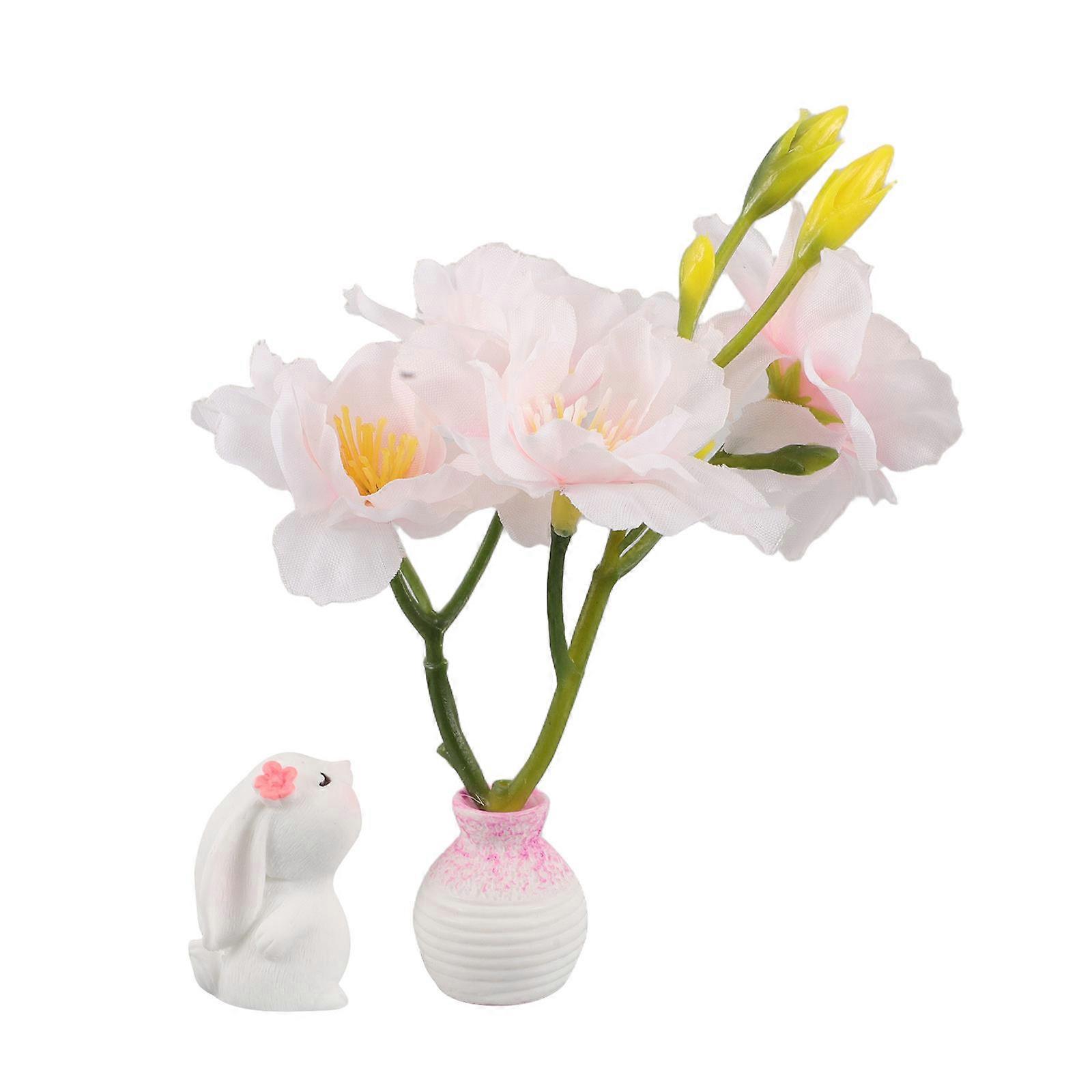 Car Decoration Artificial Flower Vase for Dashboard Assorted Color