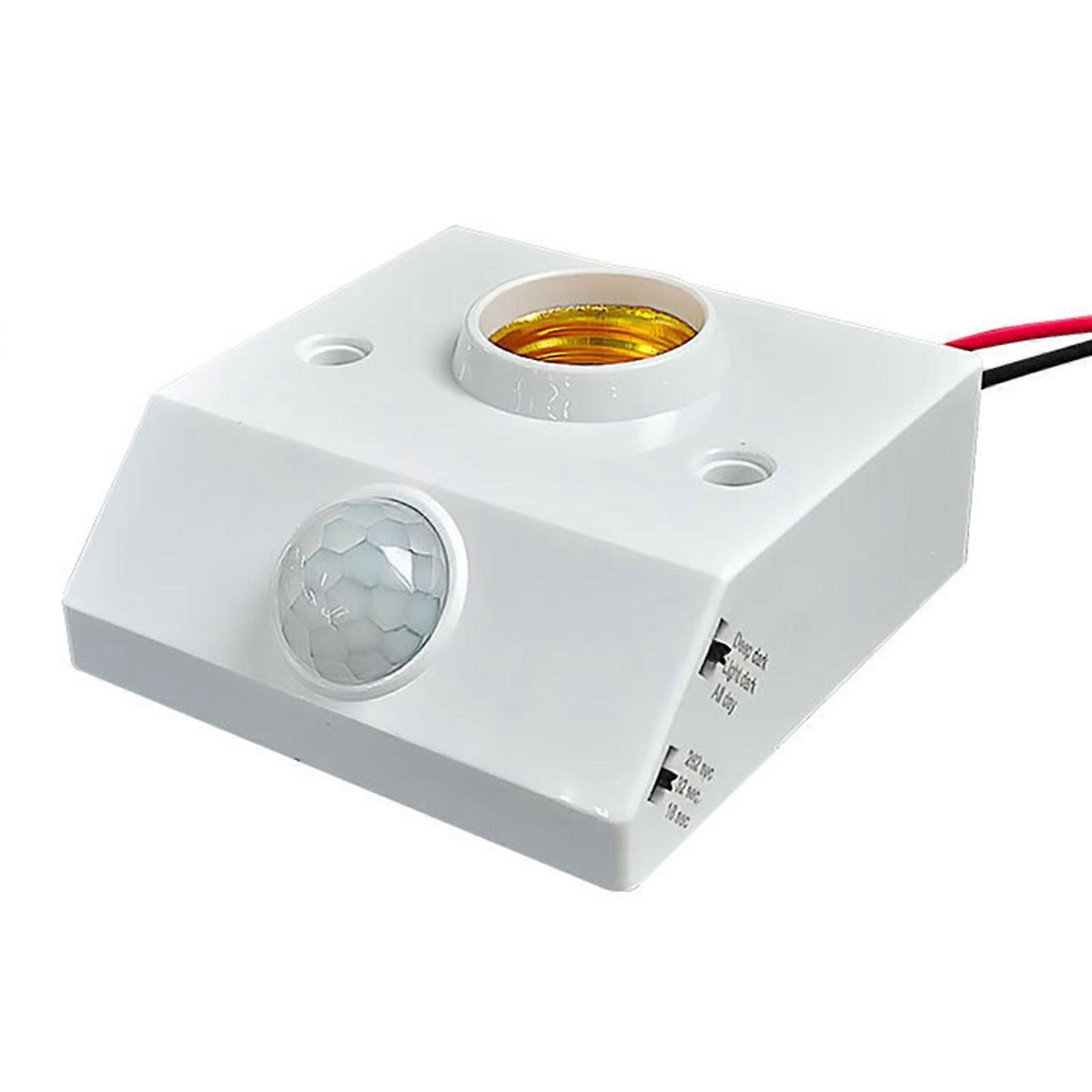 Adjustable E27 Motion Sensing Socket LED Bulb Light E27 Base Human Body Sensing Lamp Holder Easy to Installation Multicolor