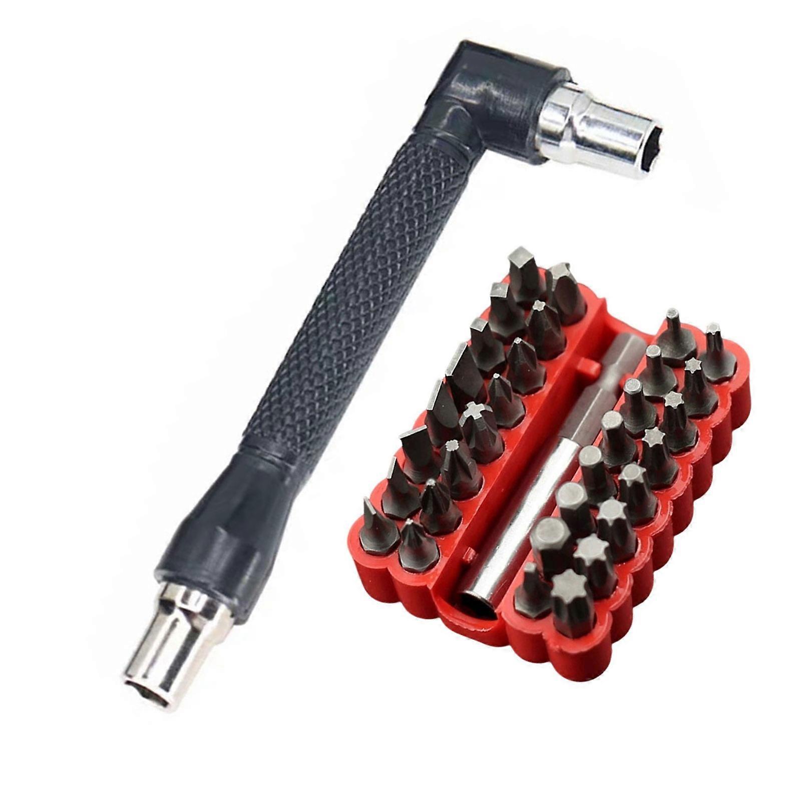 Double Ended L-Socket Wrench Right Angle Screwdriver Driver Bit Joiner Handle Utility Tool Set Home Maintenance Multicolor