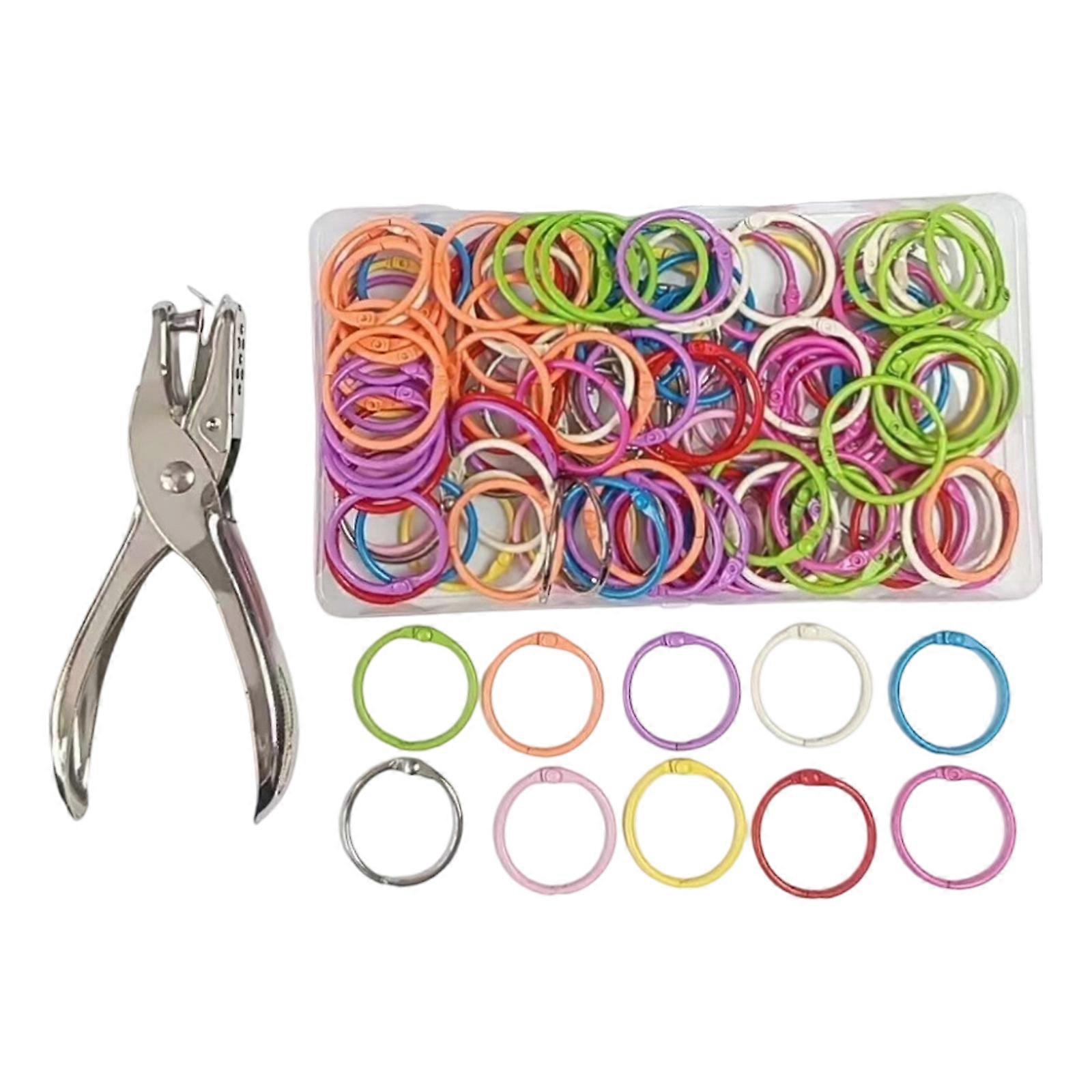 30mm Reusable Binder Clips 10 Assorted Color Metal Plastic Fastener Rings For Documents Key School Craft Organization Multicolor