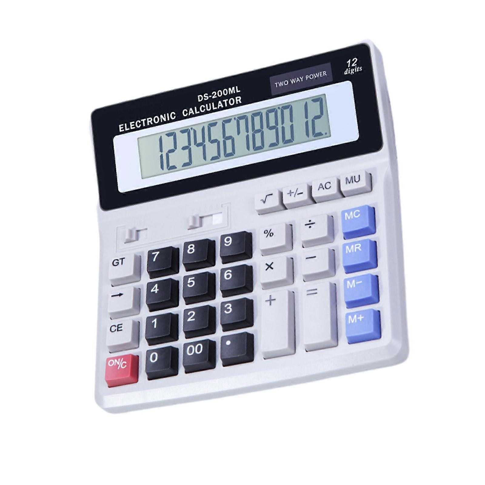 Battery Power Desktop Calculator For Office School Accounting With Large Display And Lightweight Design Multicolor