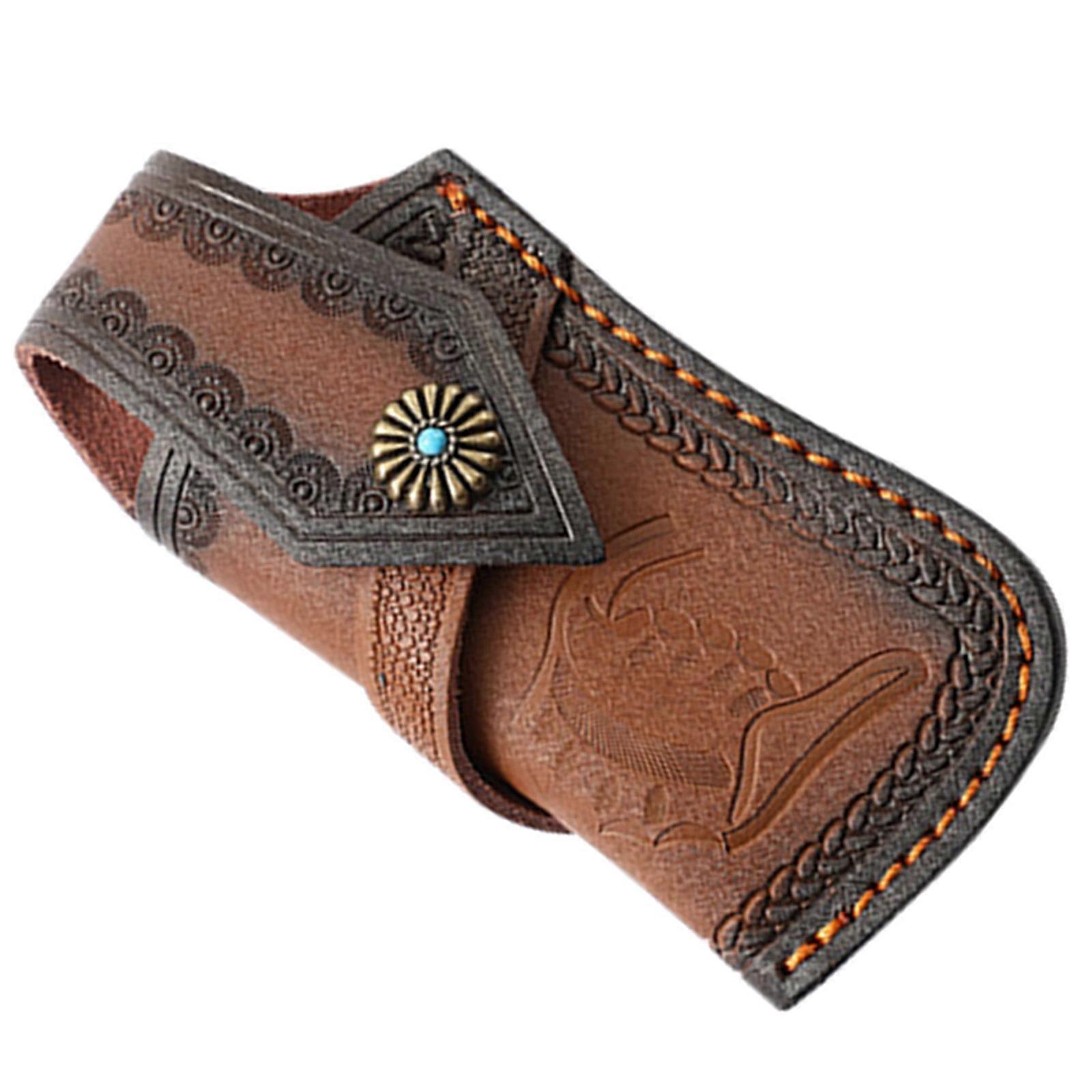 غمد جلدي عملي سكين مريحة واقية كم سكين الحافظات سكين حالة تخزين للتخييم في الهواء الطلق L