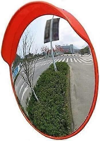 Safety Convex Traffic Mirror 45cm 130° WideAngle Blind Spot for Driveways, Offices, Stores with Pole Mount