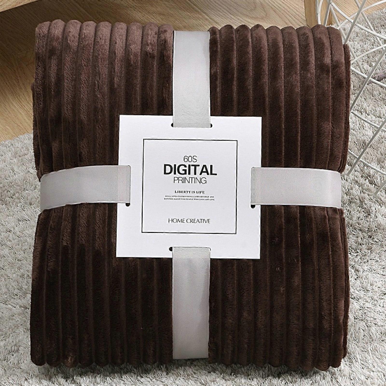 78.7*47 in Fleece Blanket for Adults, Lightweight Cozy Throw for Sofa Beds, Sherpa Suede Snuggie, Warm Fuzzy Lap Blanket (Coffee)