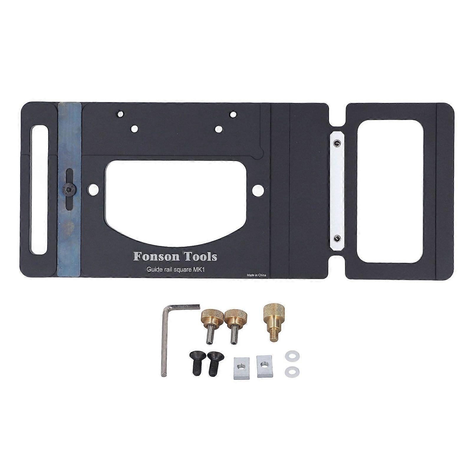 Track Saw Square Right Angle Circular Saw Guide Rail Stop Solid Aluminum 90 Degree for Festool MK1 365mm