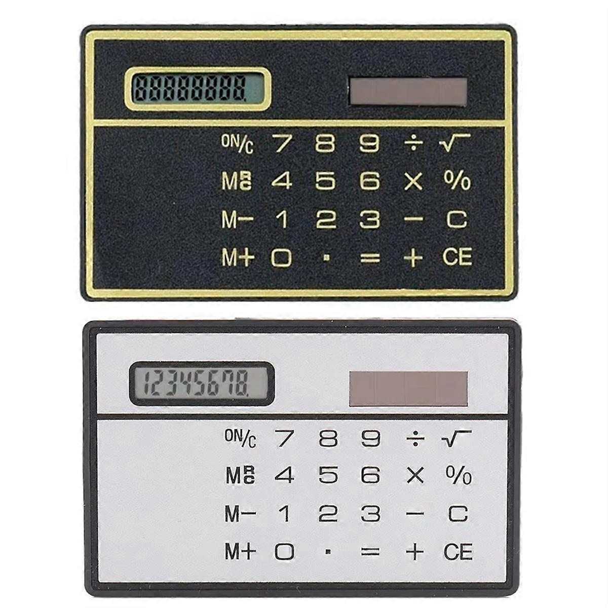 8 Digit Calculator Slim Solar Calculator with Touch Screen Credit Card Design Mini Size Portable Slim Calculator