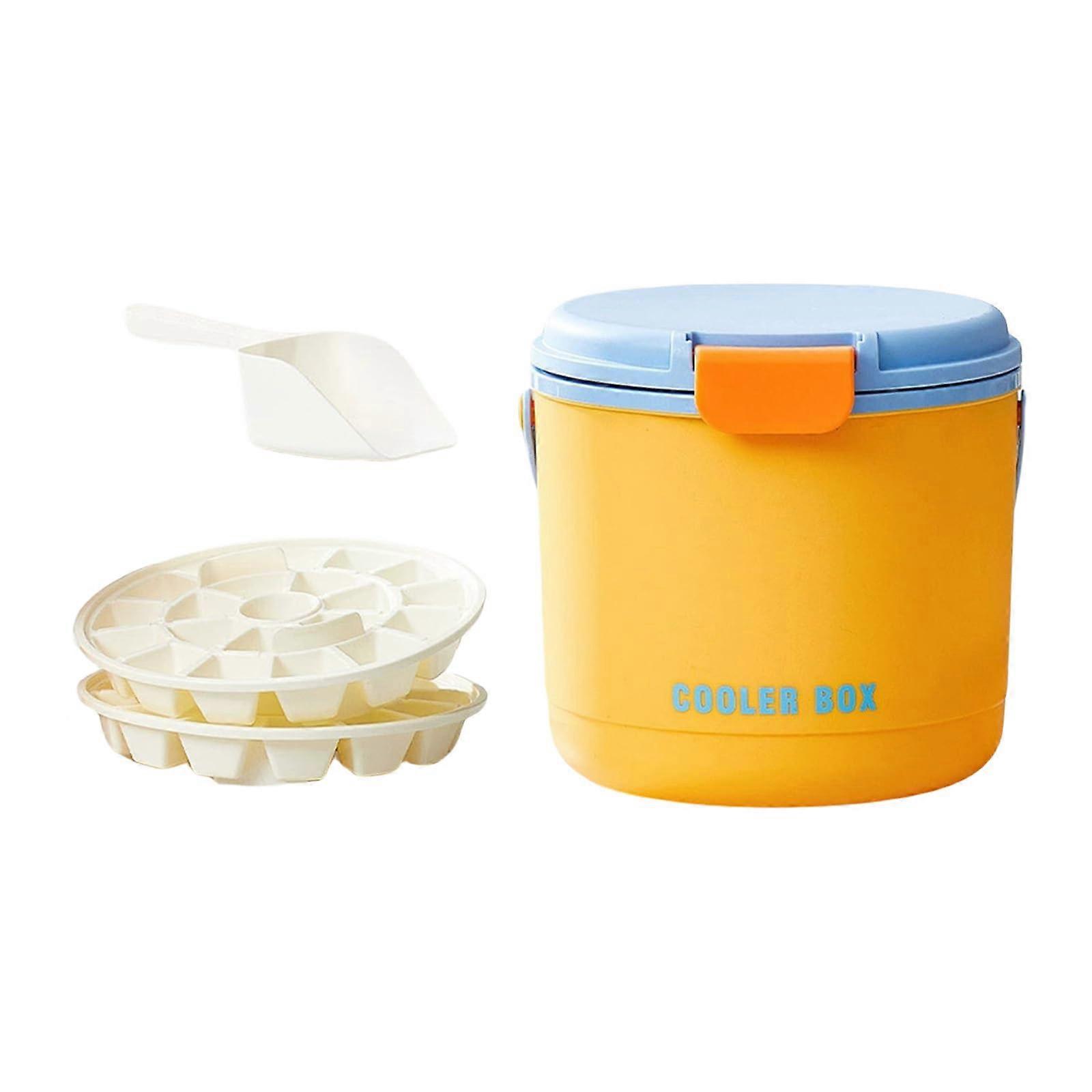 Insulated Ice Bucket with Ice Maker Molds, 24Hour Cooling, Large Capacity for Parties and Events